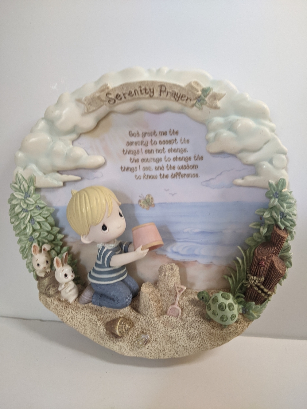 Precious Moments 'Serenity Prayer'  Plate By Sam Butcher Boy & Beach Ltd  1999